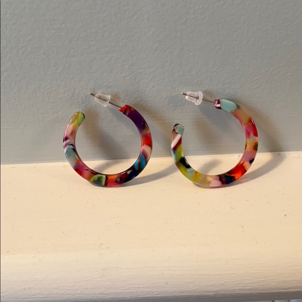 Multicolored acrylic resin hoops colorful fun!